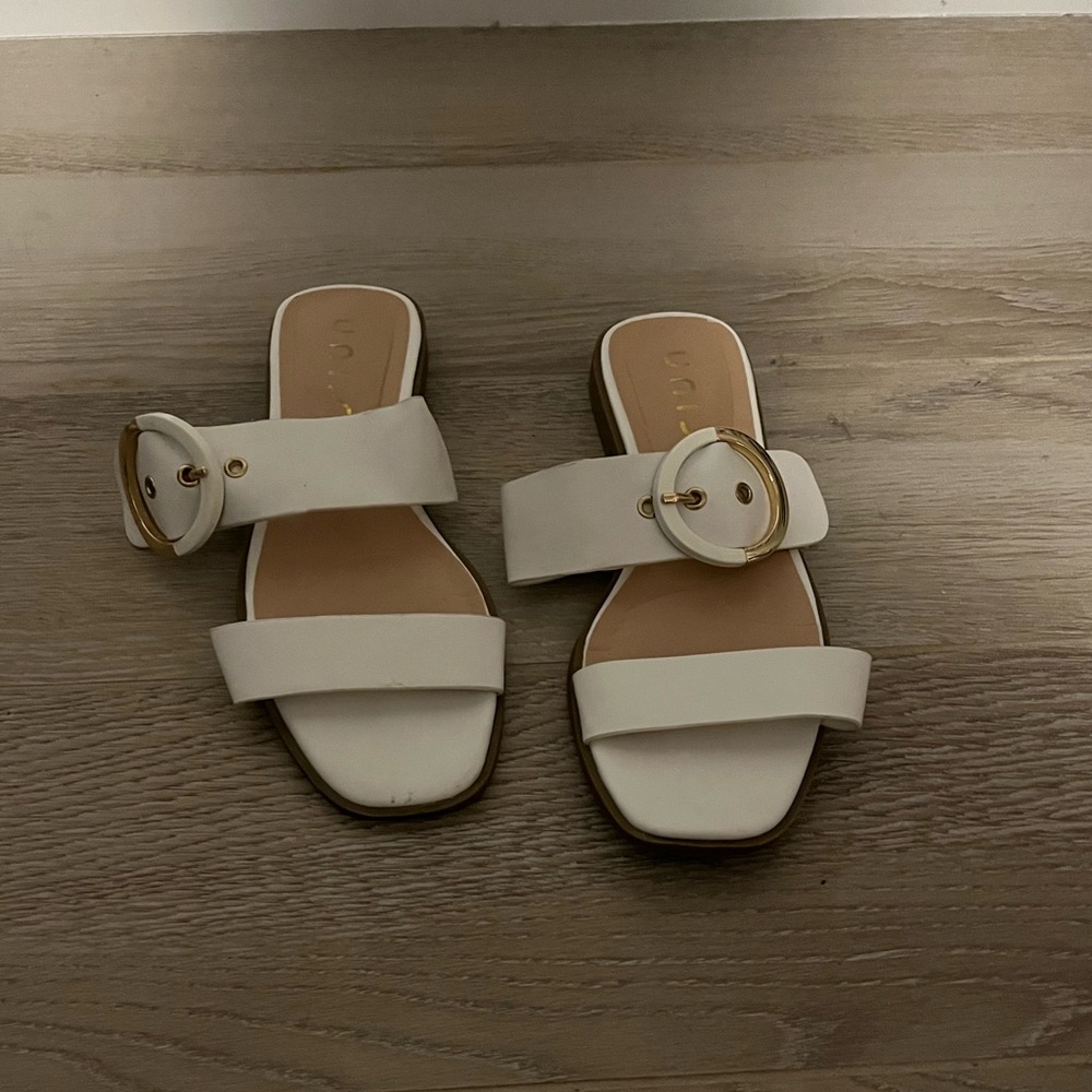 White Buckle Sandal